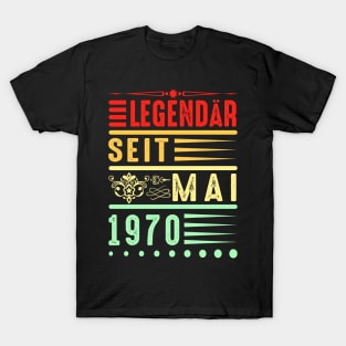 Legendär Seit Mai 1970 Geschenkidee Geburtstag T-Shirt